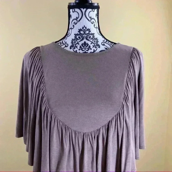 Anthro Annabelle Lavender Western Cowgirl Rayon Ruffle Scoop Peasant Top Size S - Picture 3 of 9